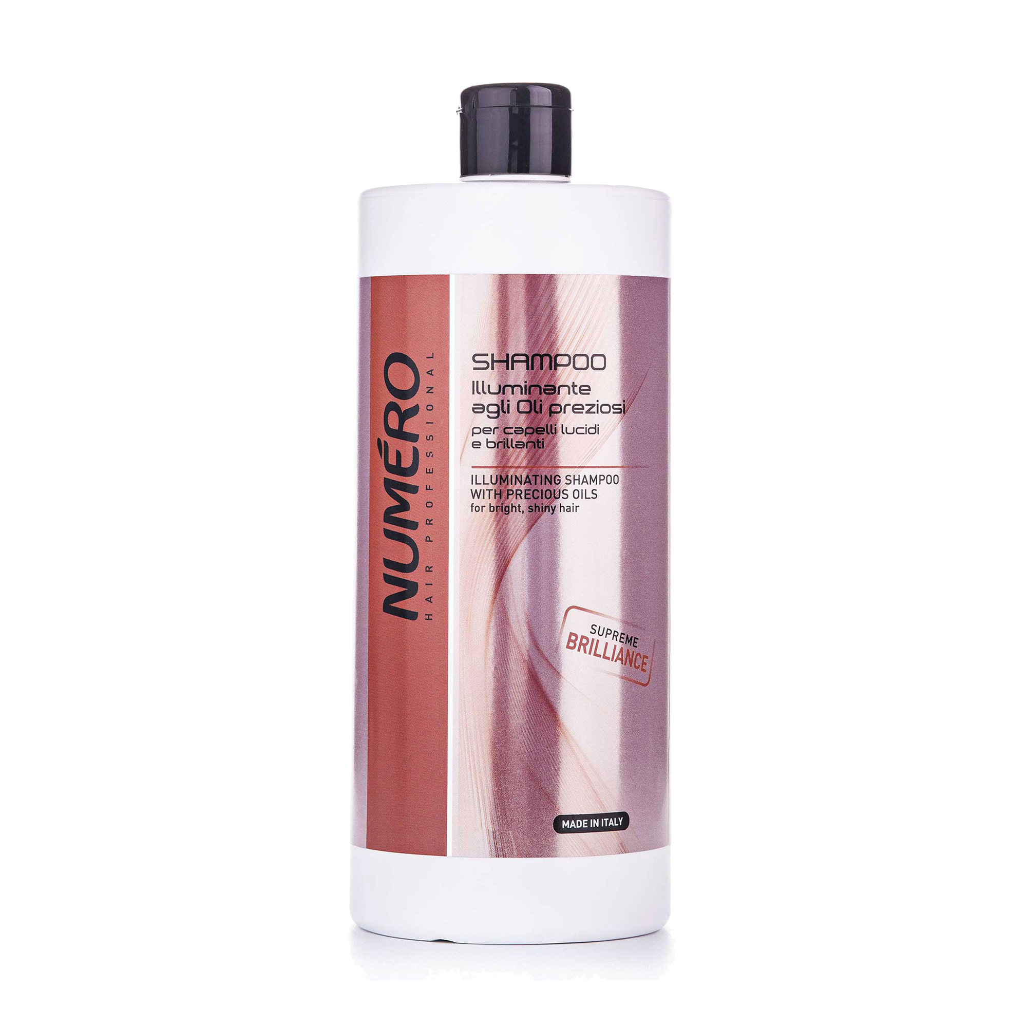 Шампунь Brelil Numero Supreme Brilliance Illuminating Shampoo для блиску волосся, на основі цінних олій, 1 л